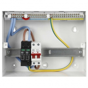 MK YS5712SMET Sentry White 12 Way Main Switch Consumer Unit With 100A Isolator & SPD - 8 Free Ways