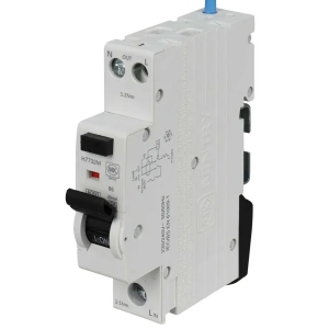 MK H7732M Sentry 1 Module 6A 6kA 30mA SP Type A B Curve Reduced Height RCBO - For Domestic Installations