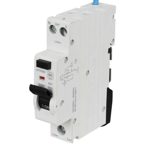 MK H7733M Sentry 1 Module 10A 6kA 30mA SP Type A B Curve Reduced Height RCBO - For Domestic Installations