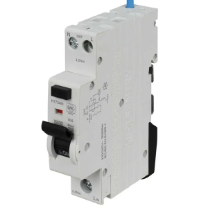 MK H7734M Sentry 1 Module 16A 6kA 30mA SP Type A B Curve Reduced Height RCBO - For Domestic Installations