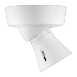 BG Electrical 767 White T2-Rated Pre-Wired 3 Terminal Enclosed Angled Batten Lampholder With Home Office Skirt