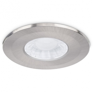 JCC Lighting JC1101/BN X50 Brushed Nickel IP65 3.5W/5W Wattage Selectable Fixed CCT LED Fire Rated Downlight