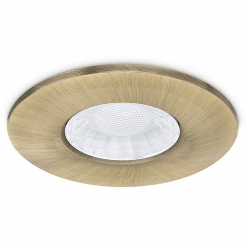 JCC Lighting JC1107/BR Brushed Brass Twist & Lock Bezel For JC1101 Fixed X50 Fire-Rated Downlights