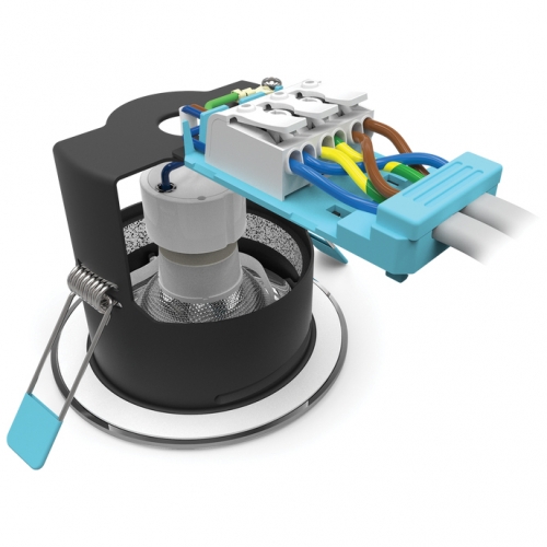 Ansell Lighting AEFRD/MW/MP1 Edge (10 Pack) Fixed GU10 Fire Rated Downlight With Matt White Bezel - Requires Lamp