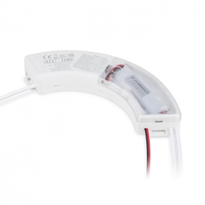 JCC Lighting JC07320 RadiaLED Rapid Pro White IP65 340mm Dia. Round 12W/16W/20W Wattage + 3 Colour Selectable LED Bulkhead With Rim  & Opal Diffuser