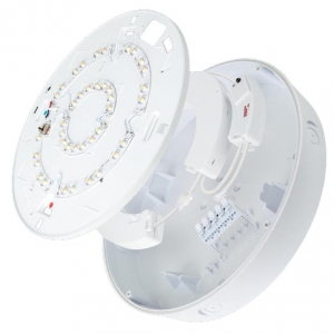 JCC Lighting JC07320 RadiaLED Rapid Pro White IP65 340mm Dia. Round 12W/16W/20W Wattage + 3 Colour Selectable LED Bulkhead With Rim  & Opal Diffuser