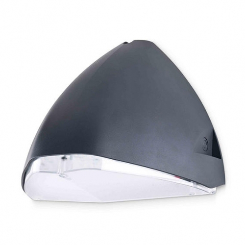 JCC Lighting JC130013PC Novium Black Emergency IP65 13W/18W/28W Wattage +  2 Colour Selectable LED Security Wall Pack Bulkhead With Photocell & Polycarbonate Diffuser