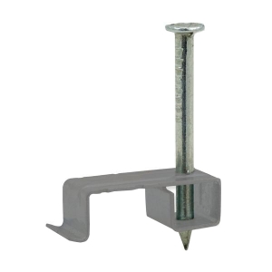 Unicrimp QMC6GY Q-Fire Grey LSF Coated Metal 4m-6mm Fire-Rated Twin & Earth Clips (Pack 100)
