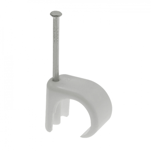 Unicrimp QRC6 White 5mm-7mm Round Cable Clips (Pack 100)