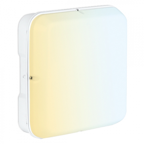 Aurora Lighting AU-BH18SCWSW UtiliteDrum CWS White IP65 Square Wattage & 3 CCT Selectable LED Bulkhead 10/15/20W 1296-2390Lm 240V