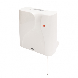 ATC DF2000 Bavaro White 2kW IP22 Downflow Fan Heater With Selectable Heat Settings, Countdown Timer & Pullcord