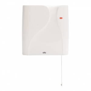 ATC DF2000 Bavaro White 2kW IP22 Downflow Fan Heater With Selectable Heat Settings, Countdown Timer & Pullcord