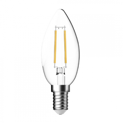 Megaman 146224E Economy Series 4W 470Lm Clear Glass LED Filament Candle Lamp SES Cap Non-Dimmable Warm White 2700K