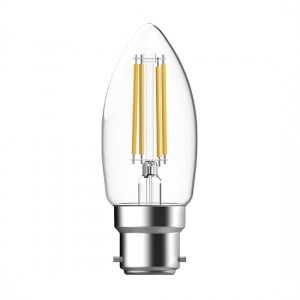 Megaman 710509E Economy Series 4.2W 470Lm Clear Glass LED Filament Candle Lamp BC Cap Dimmable Warm White 2700K Megaman 710509E Economy Series 4.2W 470Lm Clear Glass LED Filament Candle Lamp BC Cap Dimmable Warm White 2700K