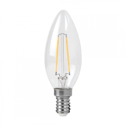 Megaman 711370 Economy Series 4.2W 470Lm Clear Glass LED Filament Candle Lamp ES Cap Dimmable Warm White 2700K