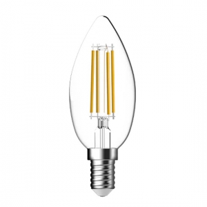 Megaman 146226E Economy Series 4.2W 470Lm Clear Glass LED Filament Candle Lamp SES Cap Dimmable Warm White 2700K Megaman 146226E Economy Series 4.2W 470Lm Clear Glass LED Filament Candle Lamp SES Cap Dimmable Warm White 2700K