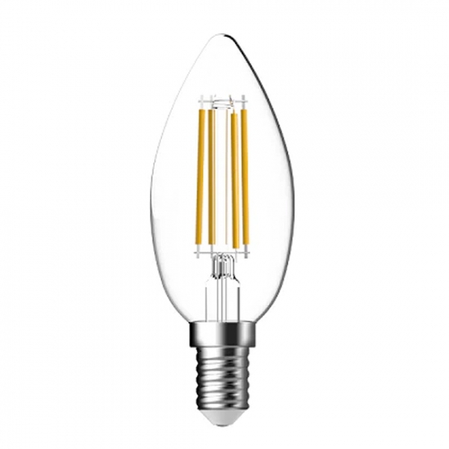 Megaman 146226E Economy Series 4.2W 470Lm Clear Glass LED Filament Candle Lamp SES Cap Dimmable Warm White 2700K