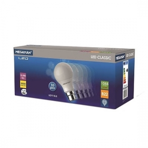 Megaman 710464E (Box of 5) Economy Series 9.6W 2700K LED Traditional Opal GLS Lamp BC Cap Non-Dimmable Warm White 2700K LEDs Megaman 710464E (Box of 5) Economy Series 9.6W 2700K LED Traditional Opal GLS Lamp BC Cap Non-Dimmable Warm White 2700K LEDs