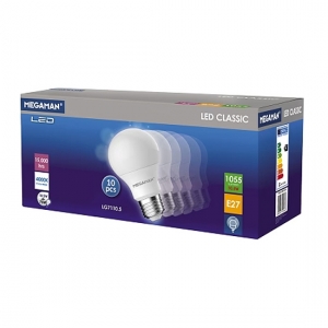 Megaman 710467E (Box of 5) Economy Series 9.6W 2700K LED Traditional Opal GLS Lamp ES Cap Non-Dimmable Cool White 4000K LEDs Megaman 710467E (Box of 5) Economy Series 9.6W 2700K LED Traditional Opal GLS Lamp ES Cap Non-Dimmable Cool White 4000K LEDs