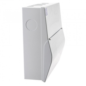 Lewden PRO-R11W-R1 11 Way Switch Isolator Consumer Unit With 100A Isolator & Round Knockouts White All Metal.