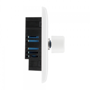 BG Electrical 883 Nexus White Moulded 200W 3 Gang 2 Way Intelligent Push On/Off Trailing Edge Dimmer Switch - Suitable For LED Lighting
