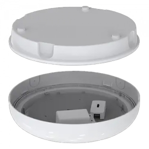 Ansell Lighting ADIS2/1/MWS Disco EVO White IP65 Wattage Selectable CCT LED Bulkhead With Microwave Sensor & Opal Diffuser 9W/16W 1200-2300Lm