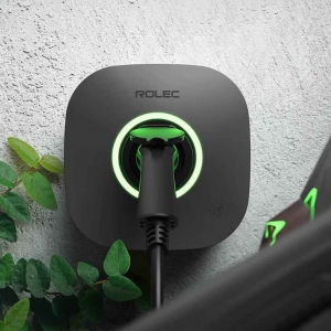 Rolec ROLEC5011 EVO 7.4kW 1Ph IP54 Smart Untethered Mode 3 EV Wall Charger With Ehernet + 4G + Wi-Fi & RFID - Black