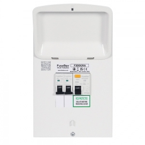 Fusebox F300GRA F3 Series White Pre-Populated Garage Consumer Unit With 63A 30mA Type A RCD & 6A + 16A Type B MCBs