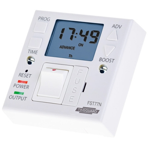 Timeguard FST77N  White 7 Day DP Fused Spur Time Switch With Up To 2 Hour Boost & 56 ON & OFF Programs