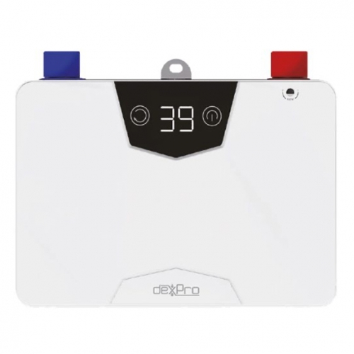 DexPro DXI55D Delux White 5.5kW Inline Instantaneous Water Heater With Digital Controls