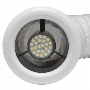 Xpelair ALL100 93290AW AirLine LED Showerlite Kit For Remote Switching With In-Line Fan, LED Showerlight, 3m 100mm Flexible Ducting, External Wall Grille