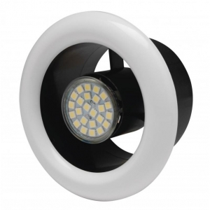 Xpelair ALL100 93290AW AirLine LED Showerlite Kit For Remote Switching With In-Line Fan, LED Showerlight, 3m 100mm Flexible Ducting, External Wall Grille