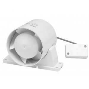 Xpelair AL100 93288AW AirLine In-Line Shower Fan Kit For Remote Switching With In-Line Fan, 3m 100mm Flexible Ducting & Grille