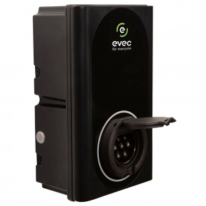 Evec VEC01 Black 7kW 32A 1Ph Untethered Type2 Smart EV Wall Charger With Bluetooth + Wi-Fi IP54 Black