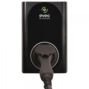 Evec VEC01 Black 7kW 32A 1Ph Untethered Type2 Smart EV Wall Charger With Bluetooth + Wi-Fi IP54 Black