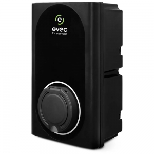 Evec VEC02 Black 22kW 32A 3Ph Untethered Type2 Smart EV Wall Charger With Bluetooth + Wi-Fi IP54 Black