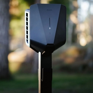 Easee 90323 Black Twin EV Charger Pedestal Stand