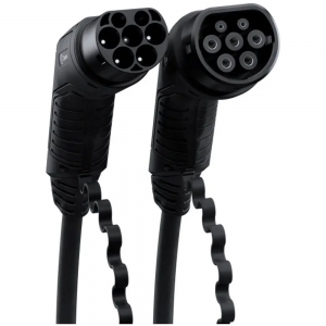 Zaptec ZB100154 Black 5m 32A 7.5m 3Ph Charger Cable With 2 x Type2 Sockets