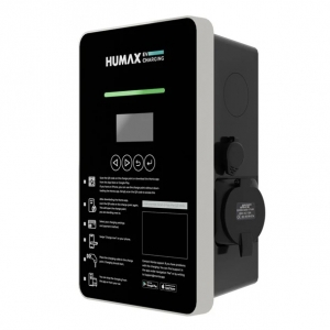 Humax EHP-A01-A07/GB  Commercial 7kW 32A 1Ph Untethered Type2 EV Commercial Wall Charger With Wi-Fi + Ethernet IP54 Black