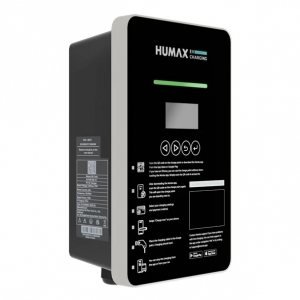 Humax EHP-A01-A07/GB  Commercial 7kW 32A 1Ph Untethered Type2 EV Commercial Wall Charger With Wi-Fi + Ethernet IP54 Black