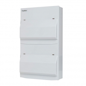 Fusebox F3024MDT F3 Series White 24 (12/12) Way Dual Tariff Consumer Unit With Dual 100A Switch Isolators