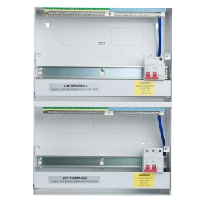 Fusebox F3032MDT F3 Seriews White 32 (16/16) Way Dual Tariff Consumer Unit With Dual 100A Switch Isolators