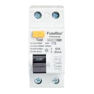 Fusebox RTB630302M 2 Module 32A 30mA Double Pole Type B DIN Rail RCD