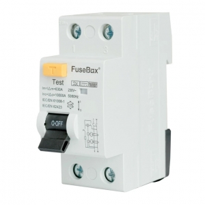 Fusebox RTF100302 2 Module 100A 30mA Double Pole Type F DIN Rail High Frequency RCD