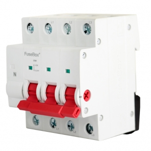 Fusebox IT1253N 4 Module 125A Triple Pole + Unswitched Neutral DIN Rail Switch Isolator For Commercial Installations