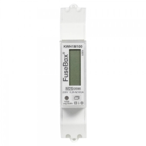 Fusebox KWH1M100 1 Module Digital 100A 3 Phase 4 Wire DIN Rail Energy Meter For Commercial Installations