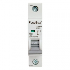 Fusebox MT10D201 1 Module Single Pole D Curve Miniature Circuit Breaker MCB - For Commercial Installations 20A 10kA