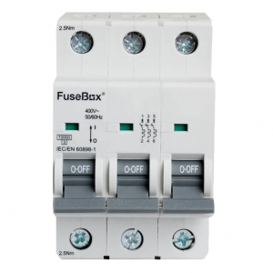 Fusebox MT10D503 3 Module Single Pole D Curve Miniature Circuit Breaker MCB - For Commercial Installations 50A 10kA