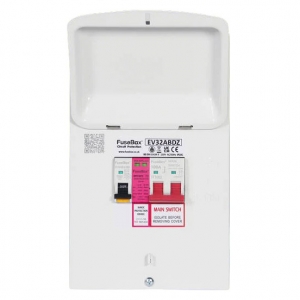 Fusebox EV32ABDZ 4 Way EV Charger Consumer Unit With 1 Module SPD, 100A Switch Isolator & 32A 30mA Type A Bi-Directional RCBO