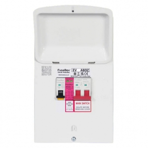 Fusebox EV40ABDZ 4 Way EV Charger Consumer Unit With 1 Module SPD, 100A Switch Isolator & 40A 30mA Type A Bi-Directional RCBO